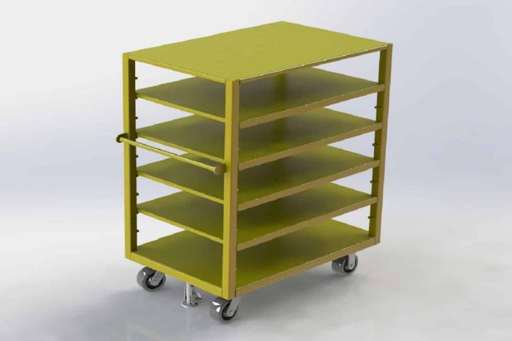 Material Handling Cart with Shelves