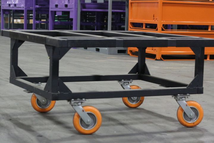 Black Rolling Platform Cart