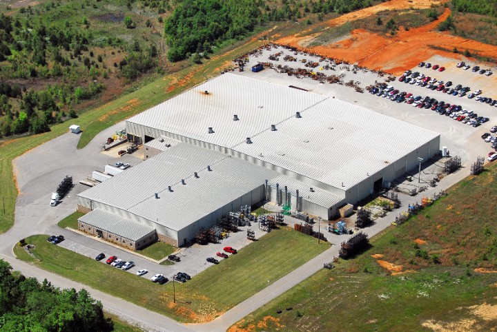 Aerial view of the Morrison Industries manufacturing facility
