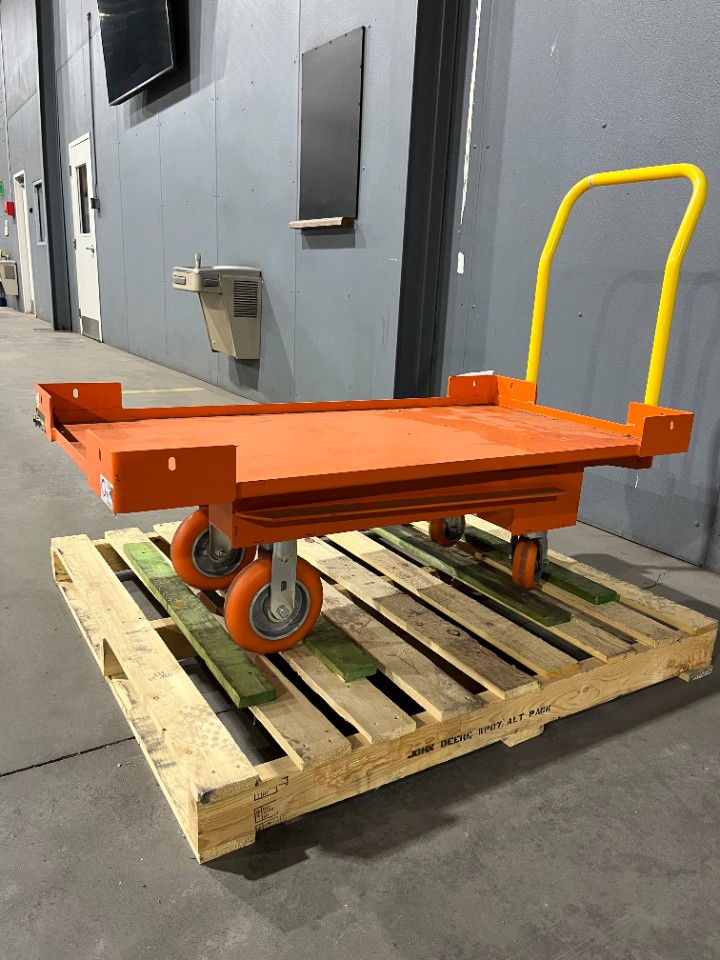 Orange platform cart